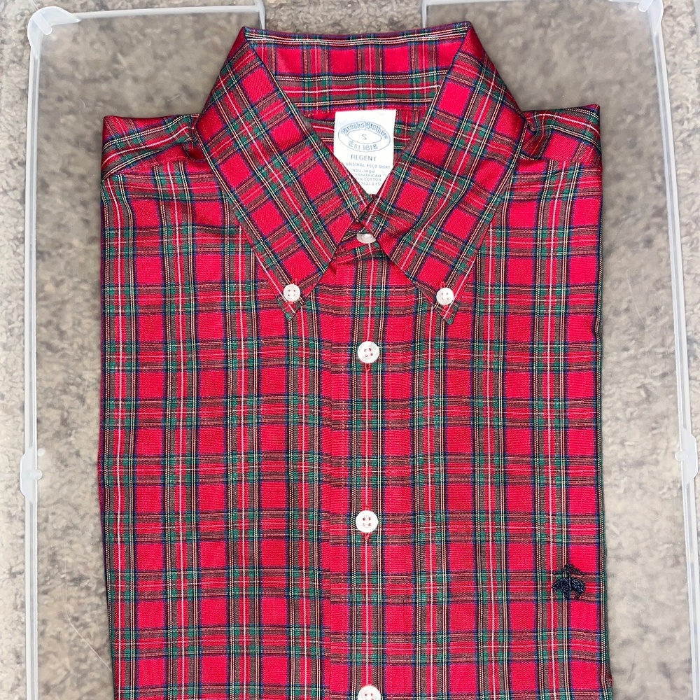 Brooks Brothers Mini Tartan Sport Shirt
